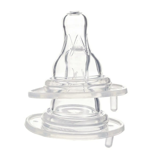 Farlin Newborns Anti-Colic Standard Neck Silicone Nipple Set, 0m+, 2-Pack, AC-21014 - Front View