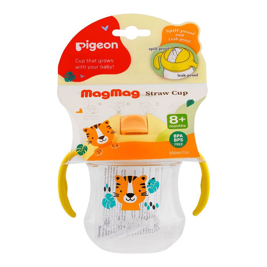 Pigeon Mag Mag Straw Cup, Matte Yellow, 200ml, D79238 - Front View