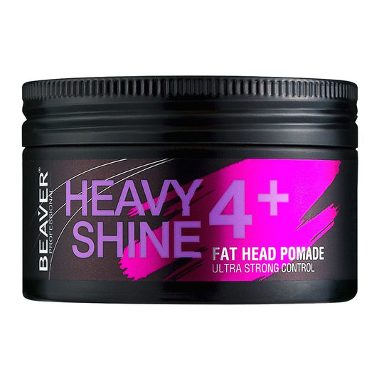 Beaver Professional Magotan Heavy Shine 4+ Fat Head Pomade Ultra Strong Control, 100g - Front View