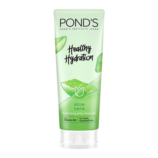 Pond's Healthy Hydration Aloe Vera Hydrating Jelly Cleanser With Vitamin B3, For Fresh & Hydrated Skin, 100g -  Front View