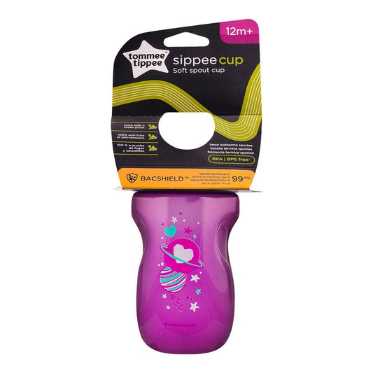 Tommee Tippee Sportee Sippee Cup, 12m+, 10oz, Purple, 549226 - Front View