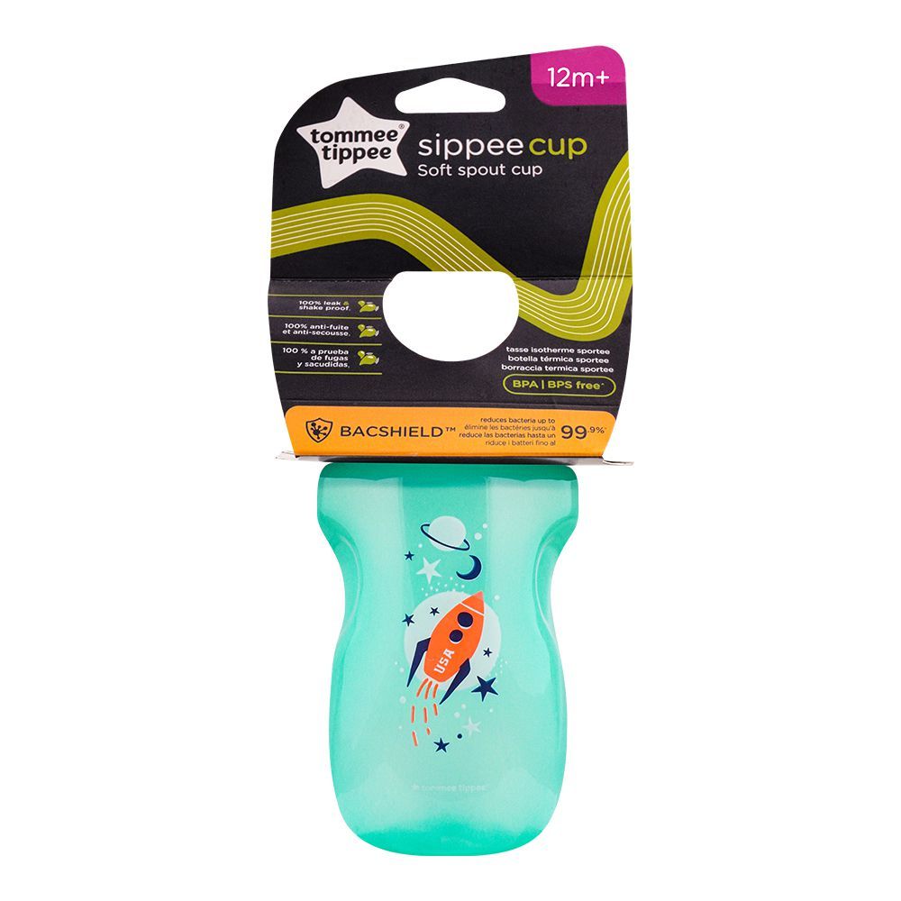 Tommee Tippee Sportee Sippee Cup, 12m+, 10oz, Green, 549227 - Front View