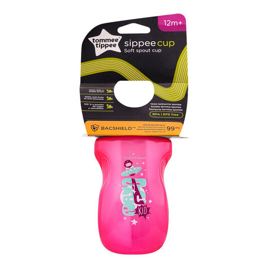 Tommee Tippee Sportee Sippee Cup, 12m+, 10oz, Pink, 549216 - Front View