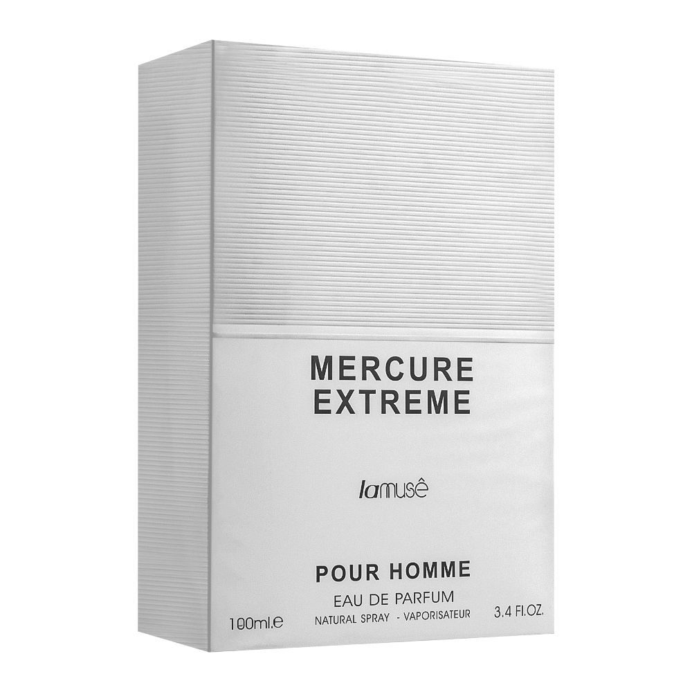 Lattafa Lamuse Mercure Extreme Pour Homme Eau De Parfum For Men, 100ml - Front View