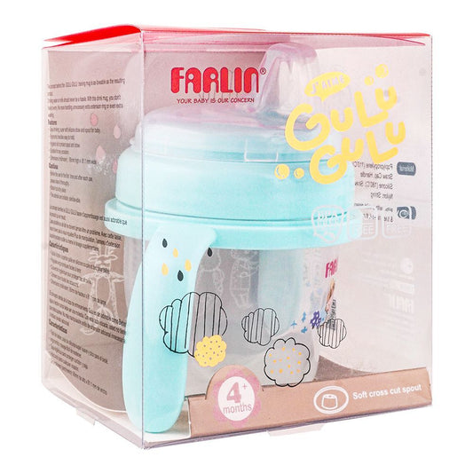 Farlin J'Aime Gulu Gulu Soft Cross Cut Spout Learner Cup, 4 Months+, 120ml, AET-010-B - Front View