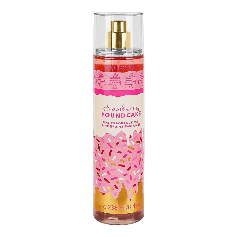 Bath & Body Works Strawberry Pound Cake Fine Fragrance Mist, 236ml - Front View