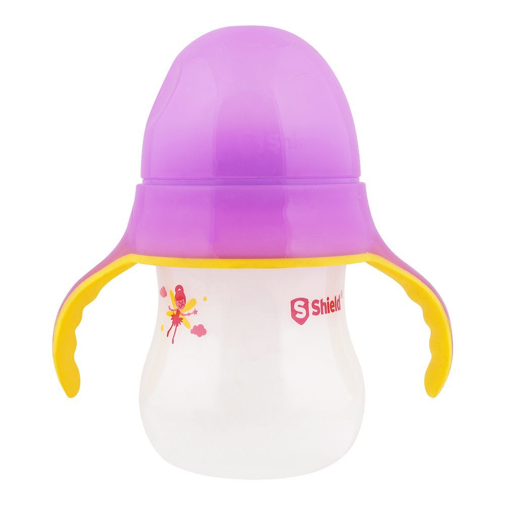 Shield Glow In The Dark Wide Neck Anti-Colic Feeder, 180ml, 6 Months+ - Front View