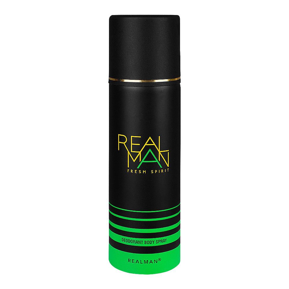 RealMan Fresh Spirit Deodorant Body Spray, 150ml - Front View