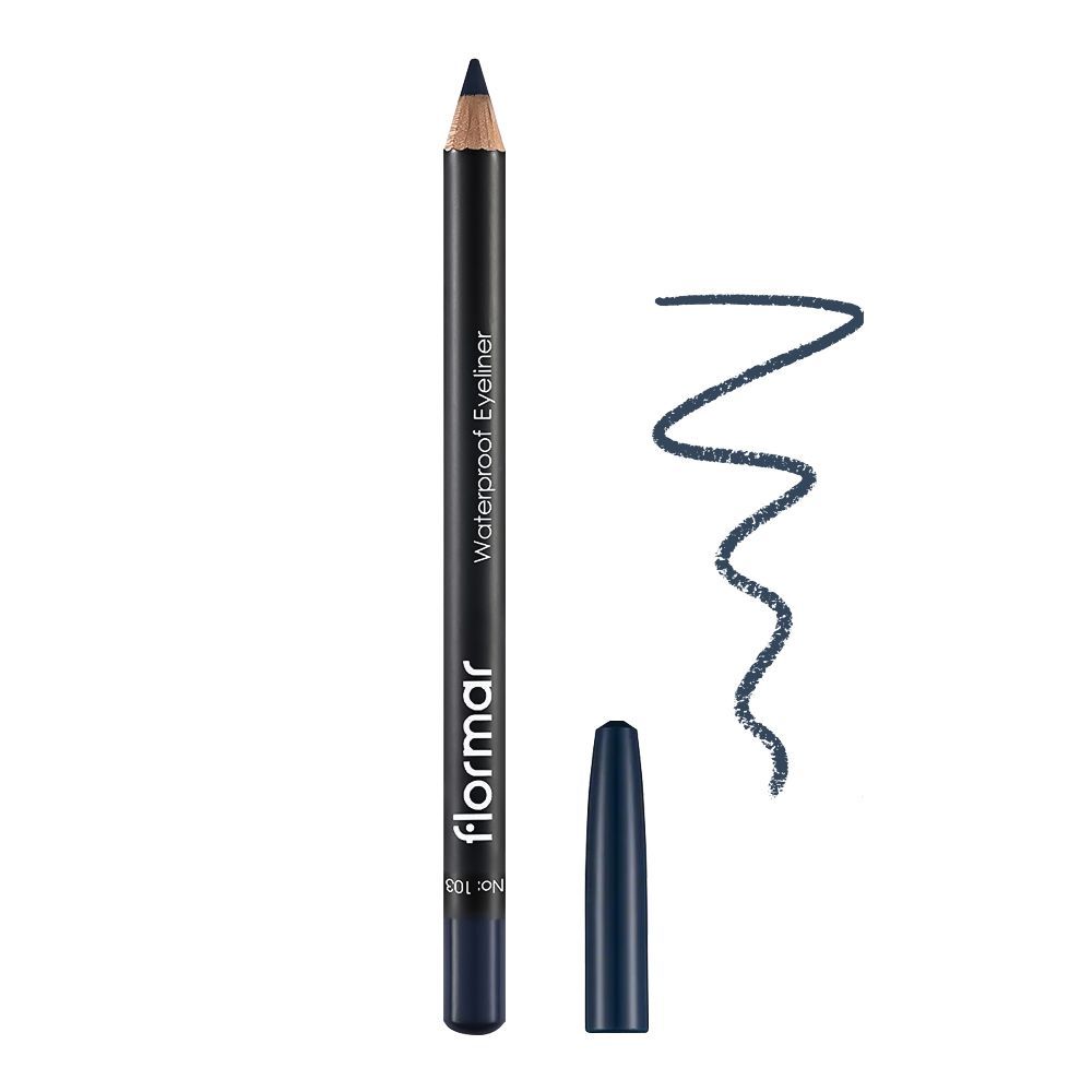 Flormar Waterproof Eye Liner, Navy Blue, 103 - Front View