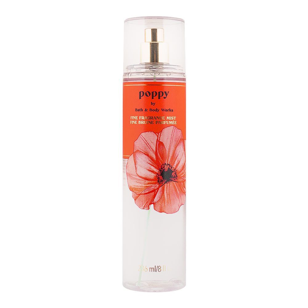 Bath & Body Works Poppy Fragrance Mist, 236ml - Front View