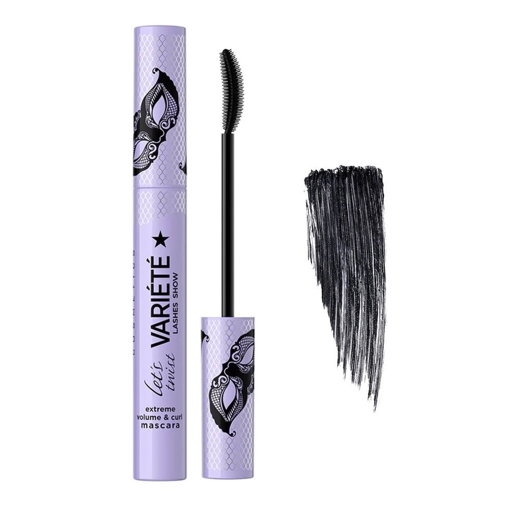 Eveline Variete Let's Twist Lashes Show Extreme Volume & Curl Mascara, Black - Front View