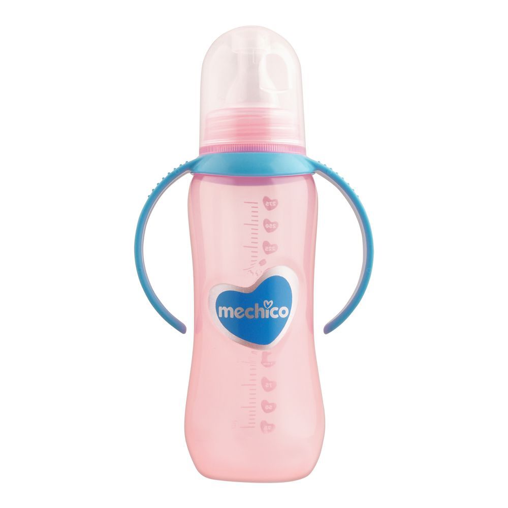 Mechico Shine Handle Feeding Bottle, 275ml - Front View