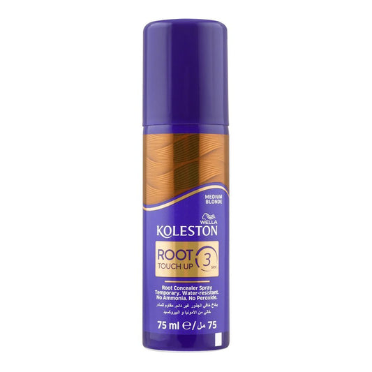 Wella Koleston Roots Touch Up 3 Sec Root Concealer Hair Spray, Medium Blonde, 75ml - Front View