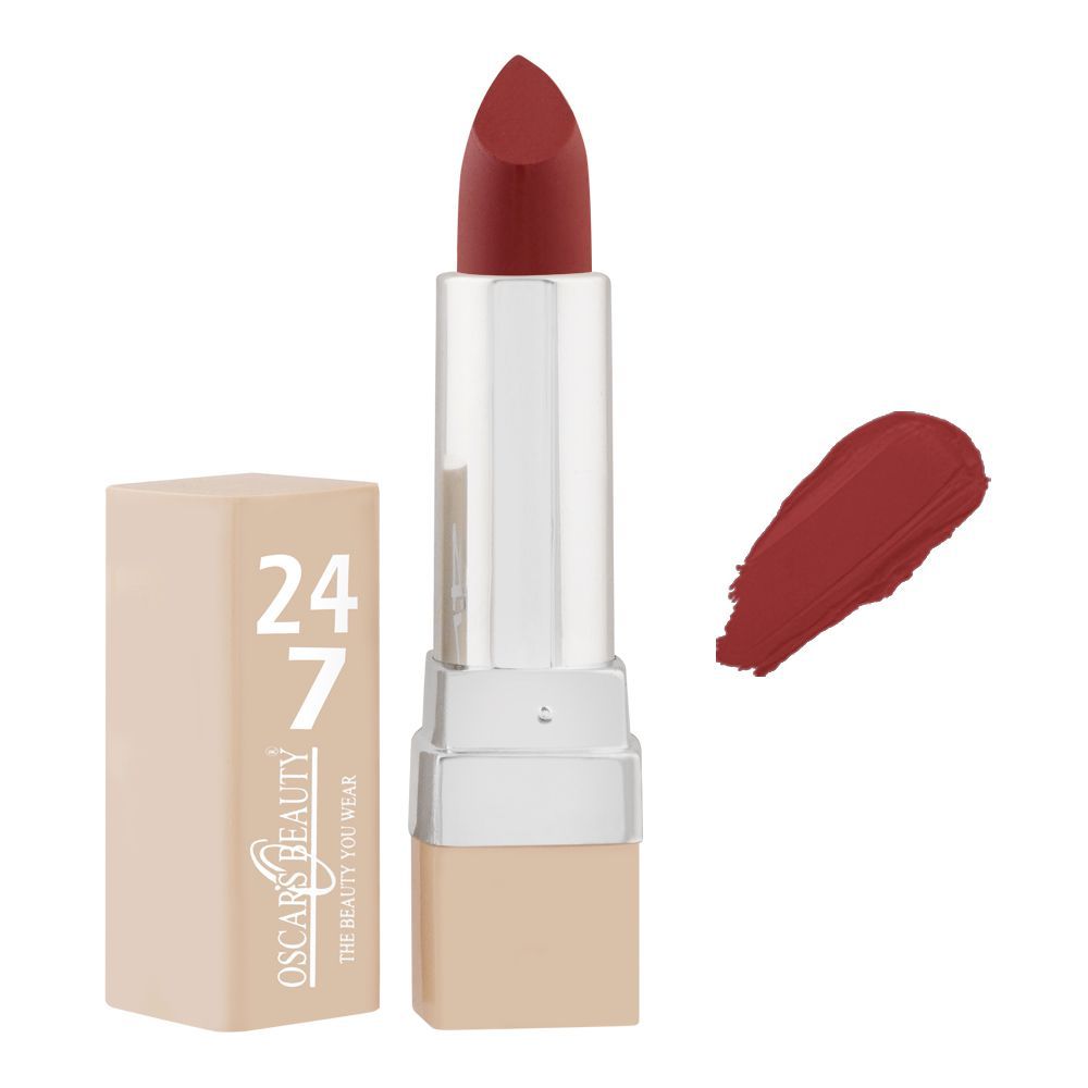 Oscar's Beauty 247 Matte Lipstick, 408 - Front View