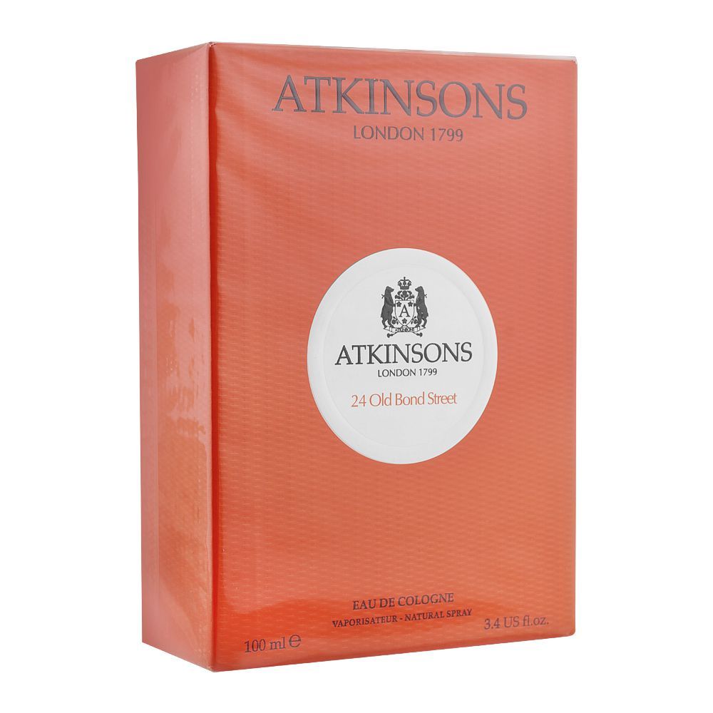 Atkinsons 1799 24 Old Bond Street Eau De Cologne, For Men & Women, 100ml - Front View