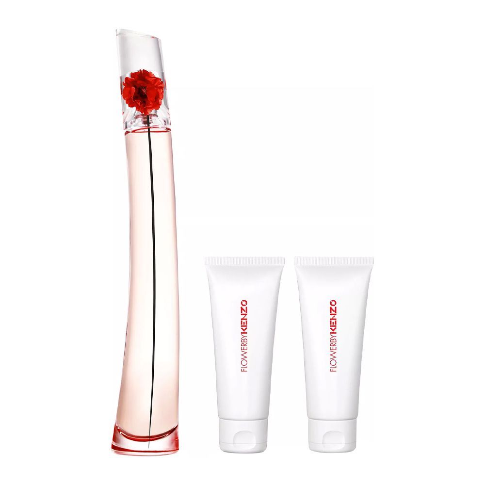 Kenzo Flower By Kenzo L'Absolue Set For Women, Eau De Parfum, 100ml + Eau De Parfum En Lait, 2x75ml - Front View