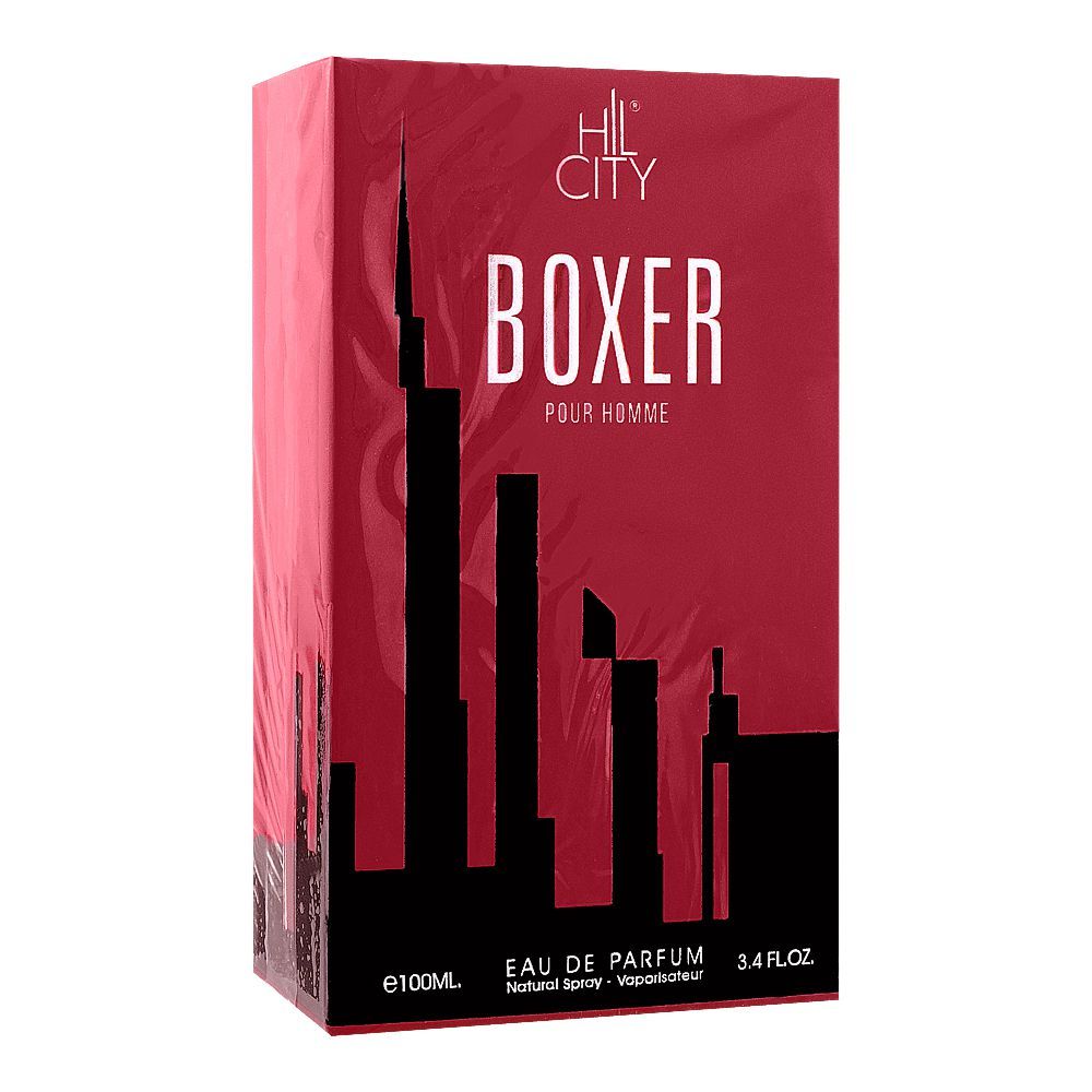 Hil City Boxer Pour Homme Eau De Parfum, For Men, 100ml - Front View