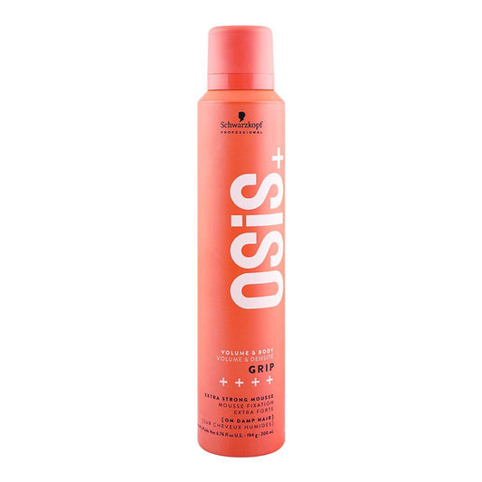 Schwarzkopf Osis+ Grip Volume & Body Extra Strong Mousse, 200ml - Front View