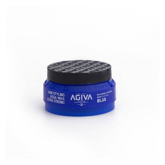 Agiva Professional Ultra Strong Hair Styling 02 Aqua Wax Blue, Hair Wax, 90ml - Front View