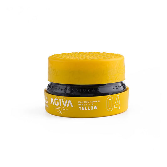 Agiva Professional Hair Styling Wax Yellow, Aqua Grooming 04, 155ml - Front View