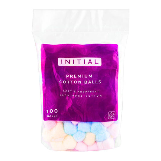 Initial Premium Cotton Balls Multi Colors, 100-Pack - Front View