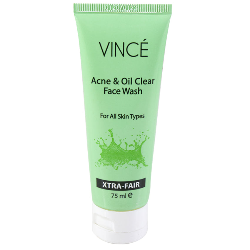 Vince Acne And Oil Clear Face Wash Xtra-Fair 75ml -  Front View