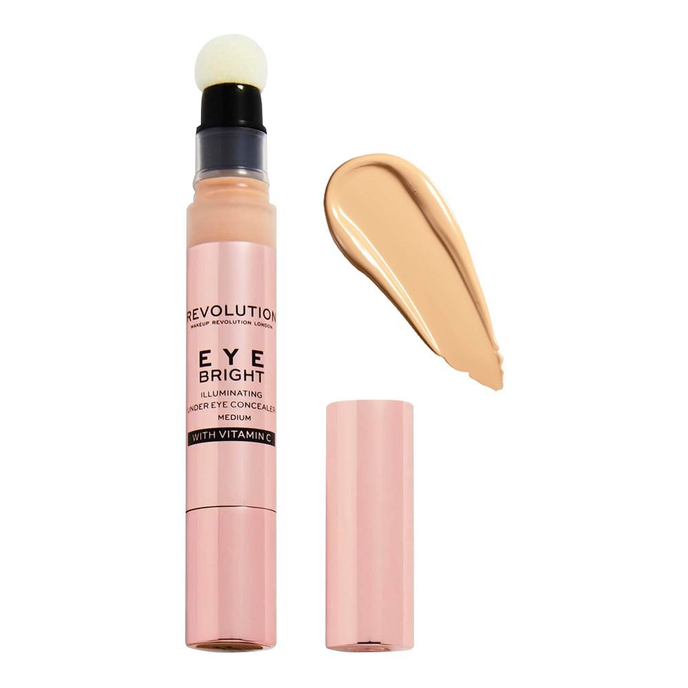 Makeup Revolution Eye Bright Illuminating Under Eye Concealer, Medium - Front View