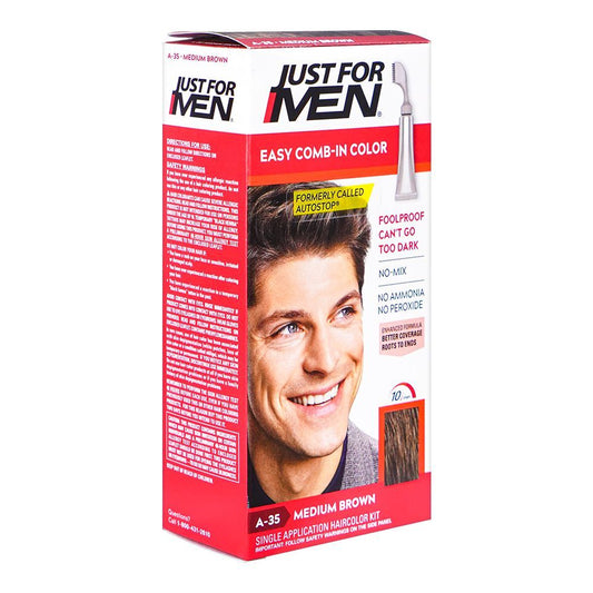 Just For Men Easy Comb-In Color, A-35 Medium Brown -  Front View