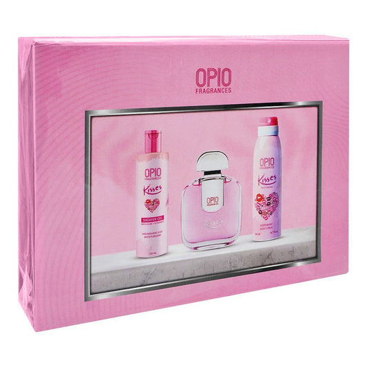 Opio Kisses Set, For Women, Eau De Parfum 100ml + Shower Gel + Deodorant - Front View