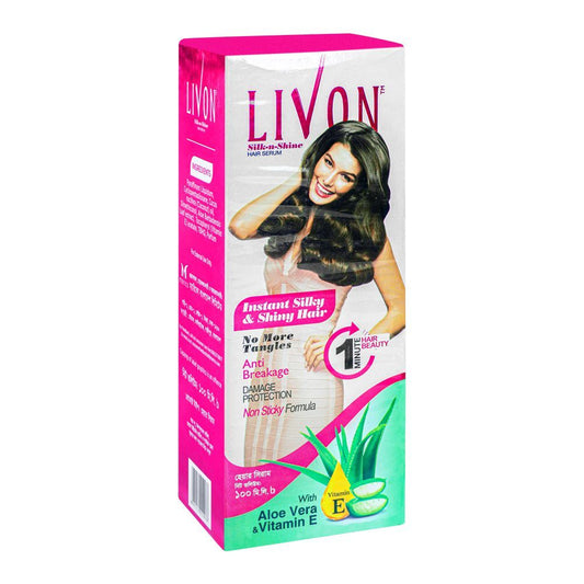 Livon Aloe Vera & Vitamin E Instant Silky & Shiny Hair Serum, 100ml - Front View