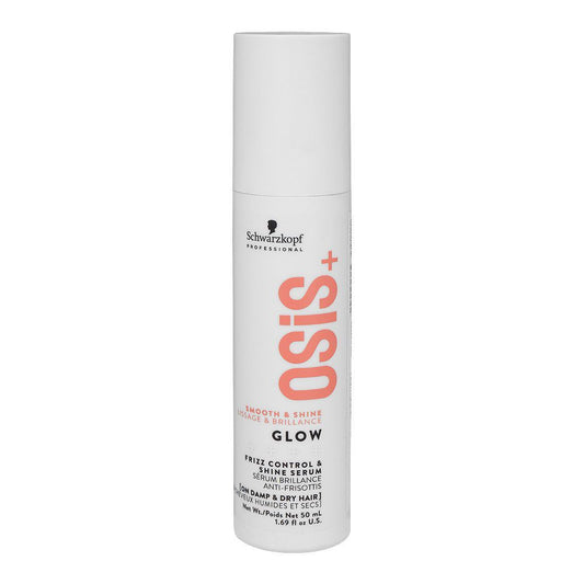 Schwarzkopf Osis+ Smooth & Shine Glow Frizz Control & Shine Serum, On Damp & Dry Hair, 50ml - Front View