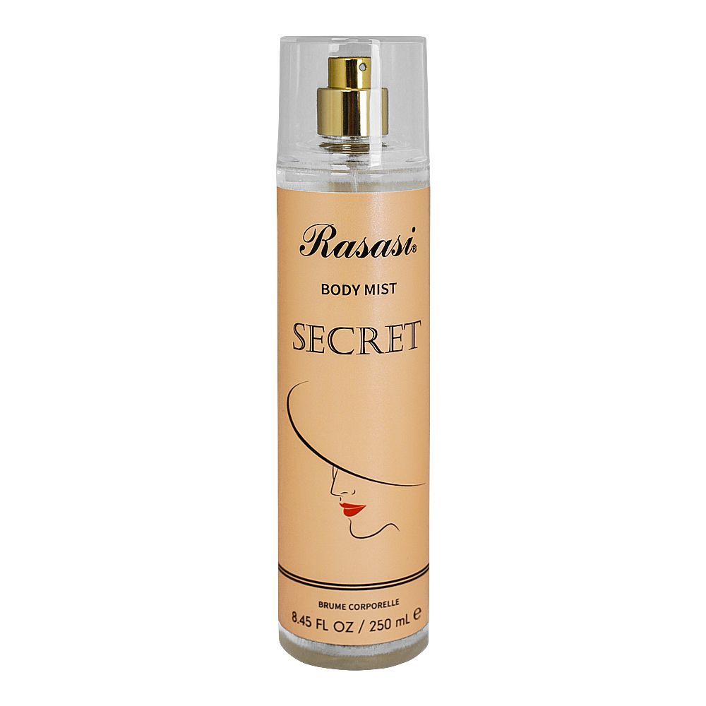 Rasasi Secret Body Mist, For Women, 250ml - Front View