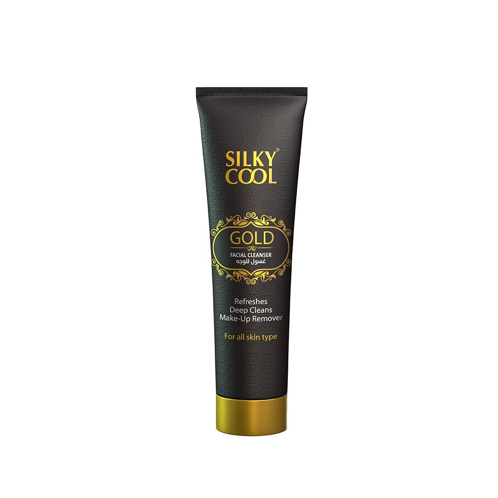 Silky Cool Gold Facial Cleanser, Makeup Remover, For All Skin Types, 140ml - Front View