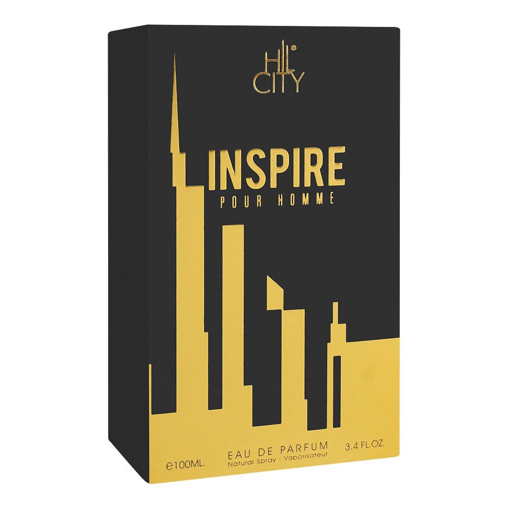 Hill City Inspire Pour Homme Eau De Parfum, For Men, 100ml - Front View