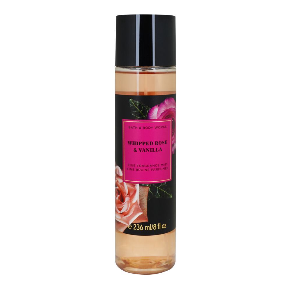 Bath & Body Works Whipped Rose & Vanilla Fine Fragrance Mist, 236ml - Front View