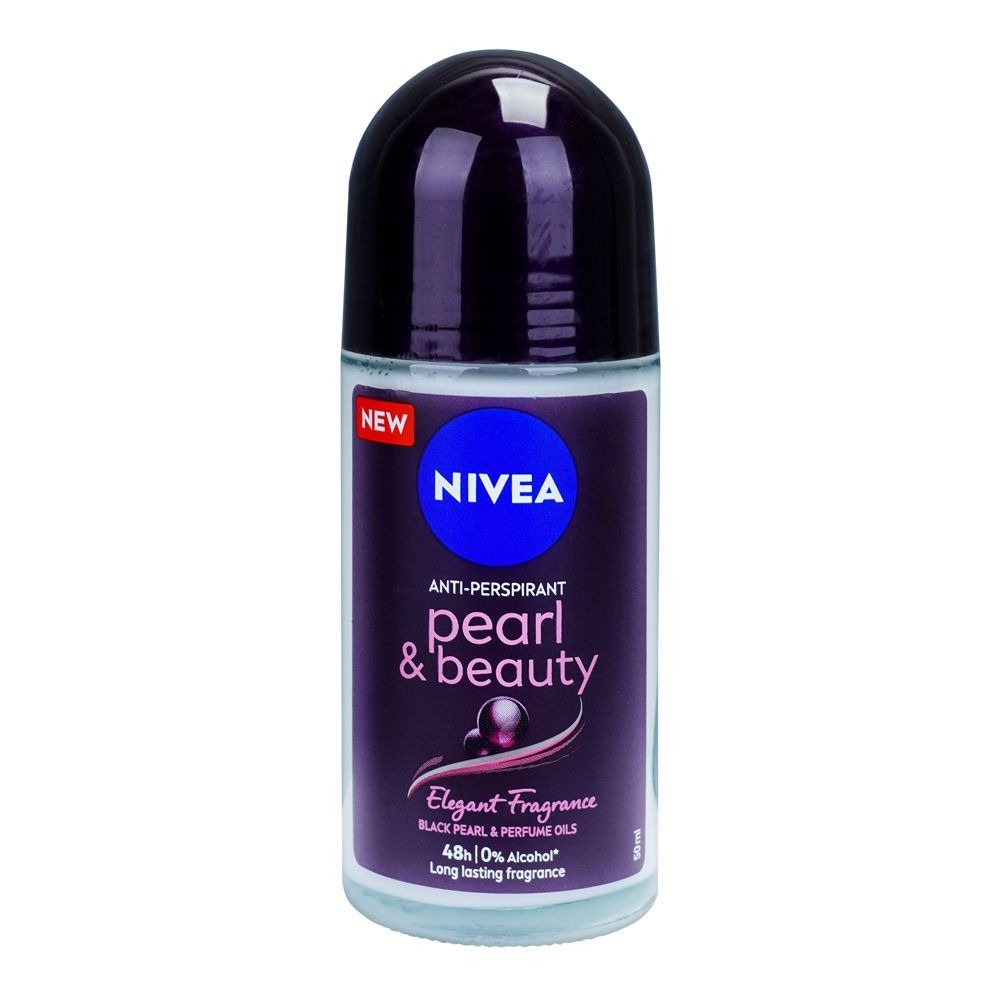 Nivea 48H Pearl & Beauty Soft & Smooth Anti-Perspirant Roll On, 50ml - Front View