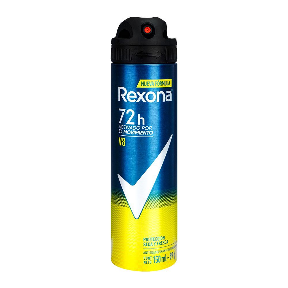 Rexona Men V8 72H Motion Activated Deodorant Spray, For Men, 150ml - Front View