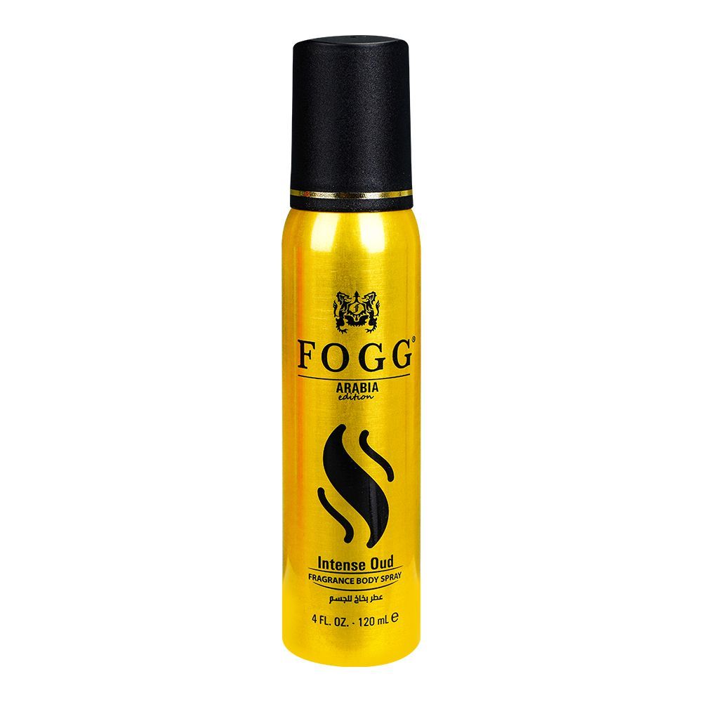 Fogg Arabia Edition Intense Oud Fragrance Body Spray, For Men, 120ml - Front View