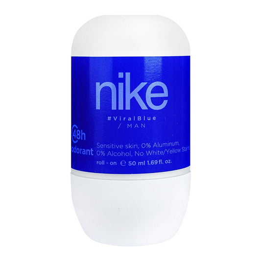 Nike Men Viral Blue 48H Deodorant Roll On, 50ml - Front View