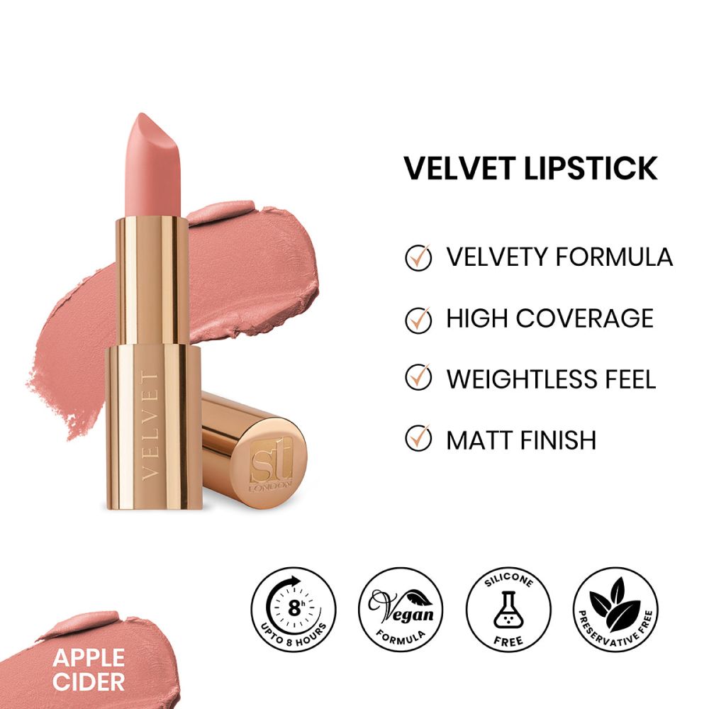 ST London Velvet Ultra-Matt Lipstick, Apple Cidar - Front View