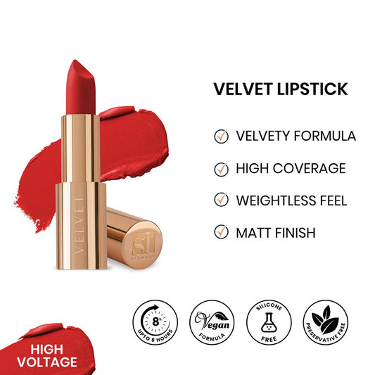 ST London Velvet Ultra-Matt Lipstick, High Voltage - Front View