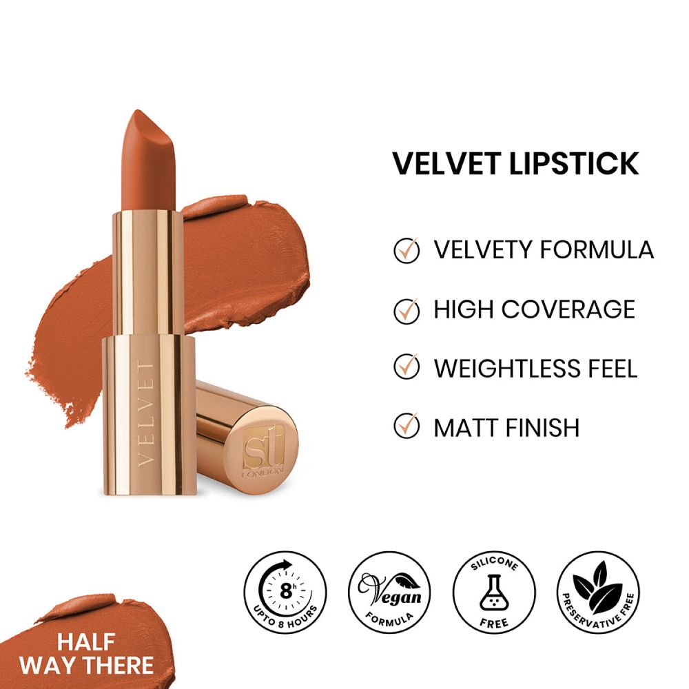 ST London Velvet Ultra-Matt Lipstick, Half Way There - Front View