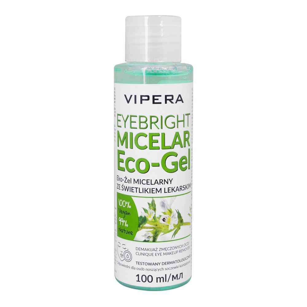 Vipera Eyebright Micellar Eco Gel, Eye Makeup Remover, 100ml - Front View