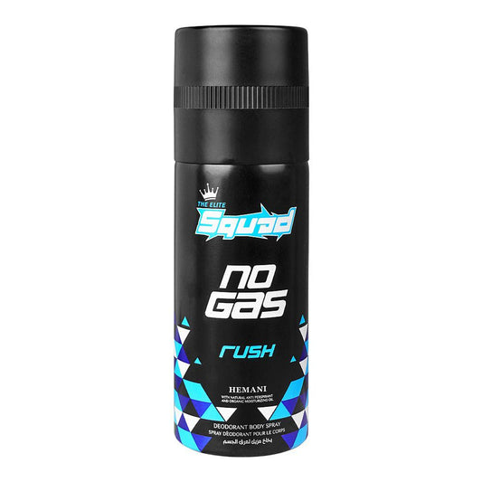 Hemani Squad, No Gas Rush Deodorant, Body Spray, Eau De Parfum, For Men & Women, 150ml - Front View