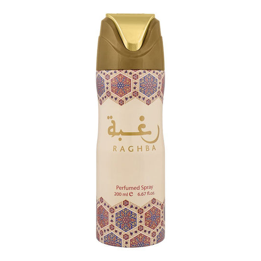 Lattafa Raghba Body Spray, For Men & Women, 200ml - Front View