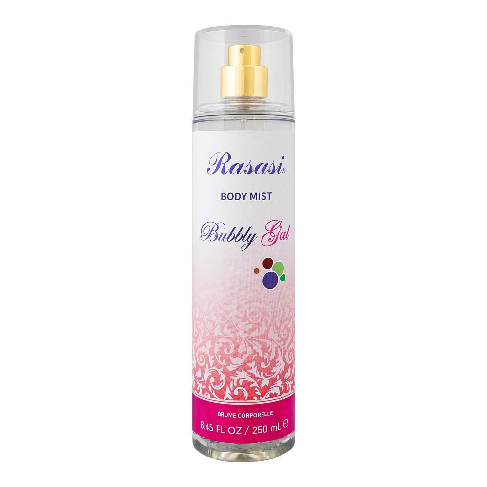 Rasasi Bubbly Gal Body Mist, 250ml - Front View