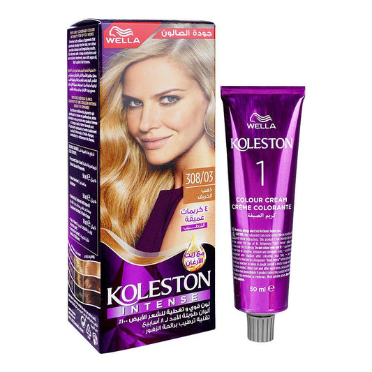 Wella Koleston Intense Hair Color, 308/03 Golden Fall -  Front View