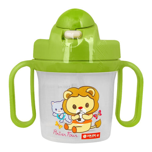 Lion Star Plastic Tora Mug With Handles, Baby Training Sippy Cup, 300ml, GL-76 - Front View