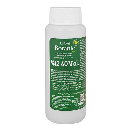 Okay Professionel Botanic Plus Activator Cream, 12% 40 Vol, Botanic Color, For All Hair Types, 60ml -  Front View