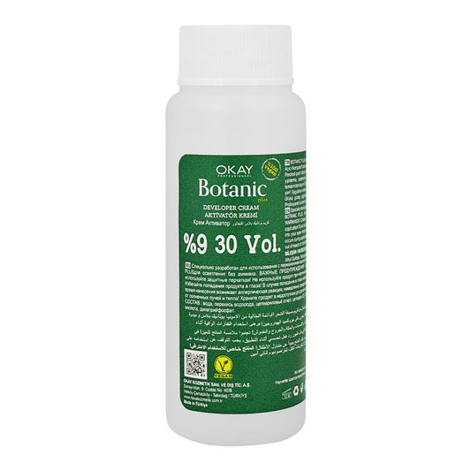 Okay Professionel Botanic Plus Developer Cream, 9% 30 Vol, Botanic Color, For All Hair Types, 60ml -  Front View